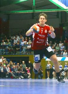 Jonas Ottsen Lübeck Handball 2 League 2018 19 EHV Aue VfL Lübeck Schwartau 26 27 at 16 3 2019 EHV Aue VfL Lübeck Schwartau