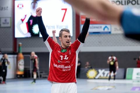Lübbecke Germany 16 03 2019 2 Handball Bundesliga 2018 2019 TuS N Lübbecke vs Handball Sportverein Hamburg Lukas Ossenkopp Hamburg Lübbecke Nordrhein Westfalen Germany Merkur Arena