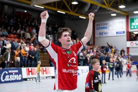 Lübbecke Germany 16 03 2019 2 Handball Bundesliga 2018 2019 TuS N Lübbecke vs Handball Sportverein Hamburg Philipp Bauer Hamburg Lübbecke Nordrhein Westfalen Germany Merkur Arena
