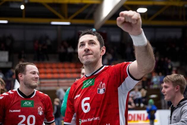 Lübbecke Germany 16 03 2019 2 Handball Bundesliga 2018 2019 TuS N Lübbecke vs Handball Sportverein Hamburg Blazenko Lackovic Hamburg Lübbecke Nordrhein Westfalen Germany Merkur Arena