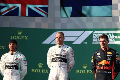 17th March 2019, Melbourne Grand Prix Circuit, Melbourne, Australia; Melbourne Formula One Grand Prix, race day; Mercedes AMG Petronas Motorsport, Valtteri Bottas wins first race of the year  ActionPlus12116139 Octane