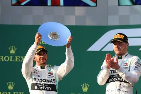 17th March 2019, Melbourne Grand Prix Circuit, Melbourne, Australia; Melbourne Formula One Grand Prix, race day; Mercedes AMG Petronas Motorsport, Lewis Hamilton  ActionPlus12116143 Octane