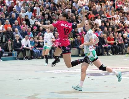 18 Julia Harsfalvi TusSis Metzingen Handball 1 HBF TusSies Metzingen vs. FRISCH AUF Goeppingen 2019 03 16 Handball 1 HBF Women TusSies Metzingen vs. FRISCH AUF Goeppingen Metzingen Copyright: xBaur xEibner-Pressefotox EP_soba
