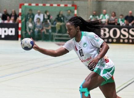 10 Prudence Georgette Kinlend FRISCH AUF Goeppingen Handball 1 HBF TusSies Metzingen vs FRISCH AUF Goeppingen 2019 03 16 Handball 1 HBF Women TusSies Metzingen vs FRISCH AUF Goeppingen Metzingen Copyright: xBaur xEibner-Pressefotox EP_soba