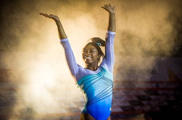 Sport Themen der Woche KW11 EnBW DTB Pokal 2019 Simone Biles (USA) beim EnBW DTB Pokal 2019. Stuttgart. 17.03.19 Turnen EnBW DTB Pokal 2019 , Porsche Arena Baden Wuerttemberg Deutschland Stuttgart *** EnBW DTB Cup 2019 Simone Biles USA at EnBW DTB Cup 2019 Stuttgart 17 03 19 Gymnastics EnBW DTB Cup 2019 Porsche Arena Baden Wuerttemberg Germany Stuttgart