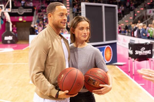 Bonn Germany 17 03 2019 Basketball Bundesliga BBL Telekom Baskets Bonn vs BG Goettingen Andrej Mangold und Jenny Lange