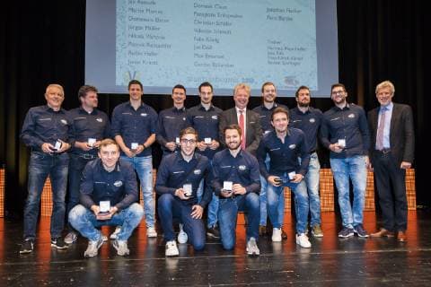 Bietigheim Germany 17 March 2019 Athletes Honour of the Year 2018 SG BBM Bietigheim Team of the Year 2018 Honour of the City of Bietigheim Bissingen Bietigheim Bissingen Egetrans Arena Baden Württemberg Germany