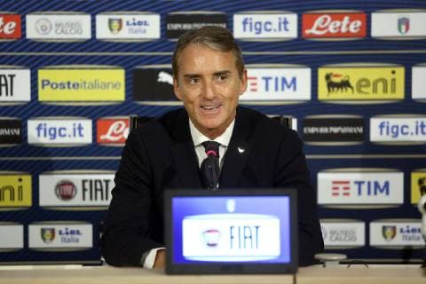 Photo LaPresse - Jennifer Lorenzini 18 March 2019 Firenze (Italy) Soccer Italy Italian Football meeting - "Coverciano" - press conference PK Pressekonferenz Roberto Mancini In the pic: Roberto Mancini  Copyright: xJenniferxLorenzini LaPressex