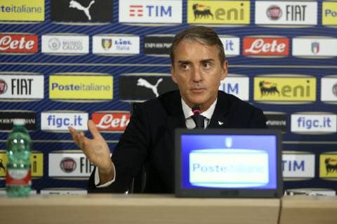 Photo LaPresse - Jennifer Lorenzini 18 March 2019 Firenze (Italy) Soccer Italy Italian Football meeting - "Coverciano" - press conference PK Pressekonferenz Roberto Mancini In the pic: Roberto Mancini  Copyright: xJenniferxLorenzini LaPressex