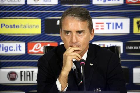 Photo LaPresse - Jennifer Lorenzini 18 March 2019 Firenze (Italy) Soccer Italy Italian Football meeting - "Coverciano" - press conference PK Pressekonferenz Roberto Mancini In the pic: Roberto Mancini  Copyright: xJenniferxLorenzini LaPressex