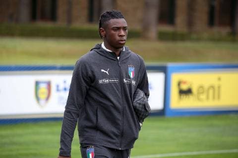 Photo LaPresse - Jennifer Lorenzini 18 March 2019 Firenze (Italy) Soccer Italy Italian Football meeting - "Coverciano" - Training In the pic: Moise Kean  Copyright: xJenniferxLorenzini LaPressex
