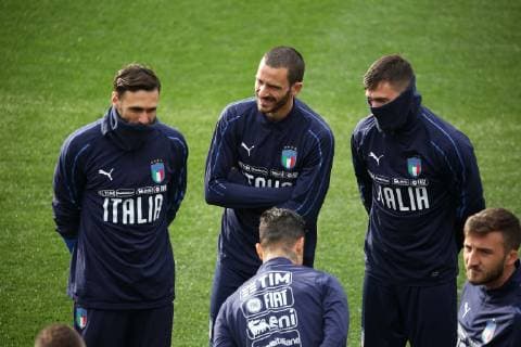 Photo LaPresse - Jennifer Lorenzini 18 March 2019 Firenze (Italy) Soccer Italy Italian Football meeting - "Coverciano" - Training In the pic: italian football players during the training  Copyright: xJenniferxLorenzini LaPressex