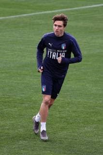 Photo LaPresse - Jennifer Lorenzini 18 March 2019 Firenze (Italy) Soccer Italy Italian Football meeting - "Coverciano" - Training In the pic: Federico Chiesa  Copyright: xJenniferxLorenzini LaPressex