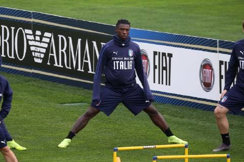 Photo LaPresse - Jennifer Lorenzini 18 March 2019 Firenze (Italy) Soccer Italy Italian Football meeting - "Coverciano" - Training In the pic: Moise Kean  Copyright: xJenniferxLorenzini LaPressex