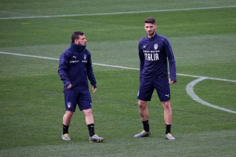 Photo LaPresse - Jennifer Lorenzini 18 March 2019 Firenze (Italy) Soccer Italy Italian Football meeting - "Coverciano" - Training In the pic: italian football players during the training  Copyright: xJenniferxLorenzini LaPressex