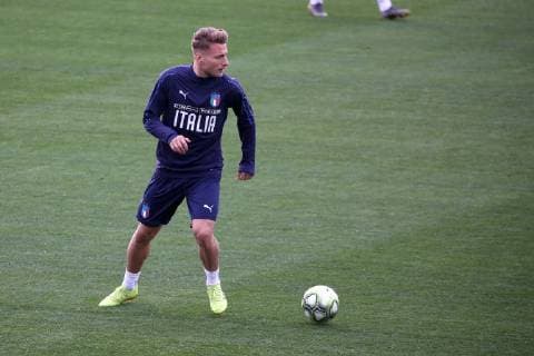 Photo LaPresse - Jennifer Lorenzini 18 March 2019 Firenze (Italy) Soccer Italy Italian Football meeting - "Coverciano" - Training In the pic: Ciro Immobile  Copyright: xJenniferxLorenzini LaPressex