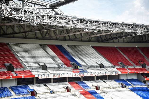 ILLUSTRATION - TRIBUNE FOOTBALL : Lyon vs Montpellier - Ligue 1 Conforama - 17 03 2019 FEP Panoramic 