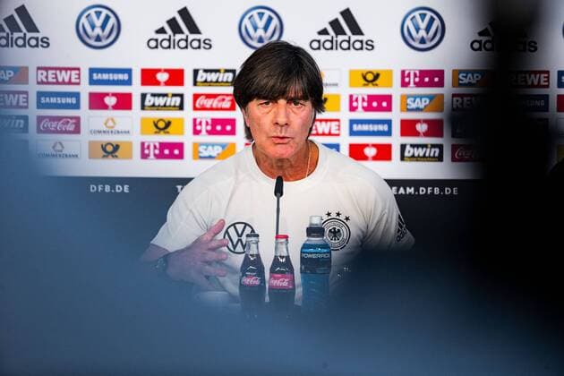 Coach Joachim Loew Germany at the press conference DFB regulations prohibit any use of photographs as image sequences and or quasi video GER Football international press conference DFB 19 03 2019 Wolfsburg Copyright: xTomxWellerx xEibner-Pressefotox EP_eer