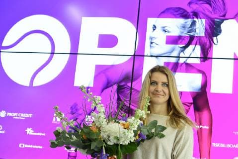 Czech tennis player Lucie Safarova attends a press conference PK Pressekonferenz on J&T Bank Prague Open, on March 19, 2019, in Prague, Czech Republic. (CTKxPhoto RomanxVondrous) CTKPhotoP201903190576201  vnd 1