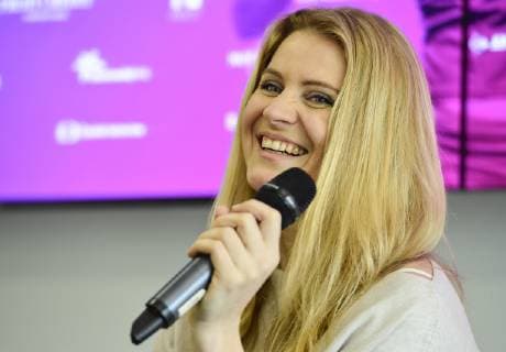 Czech tennis player Lucie Safarova attends a press conference PK Pressekonferenz on J&T Bank Prague Open, on March 19, 2019, in Prague, Czech Republic. (CTKxPhoto RomanxVondrous) CTKPhotoP201903190626901  vnd 4