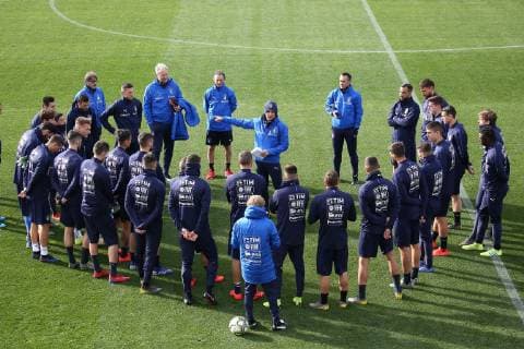 Sport Bilder des Tages Photo LaPresse - Jennifer Lorenzini 19 March 2019 Firenze (Italy) Soccer Italy Italian Football meeting - "Coverciano" - Training In the pic: Roberto Mancini, coach of Italy and the players during the training  Copyright: xLaPresse JenniferxLorenzinix