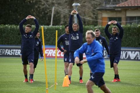 Photo LaPresse - Jennifer Lorenzini 19 March 2019 Firenze (Italy) Soccer Italy Italian Football meeting - "Coverciano" - Training In the pic: italian national team Nationalteam during the training  Copyright: xLaPresse JenniferxLorenzinix