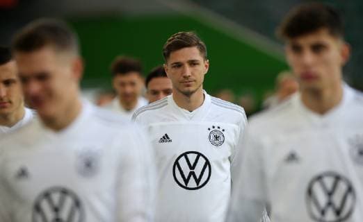 Germany Serbia preliminary reports Training Wolfsburg 19 03 2019 at the Volkswagen Arena national team press conference at the Volkswagen Arena before the match against Serbia Training Niklas Stark Wolfsburg