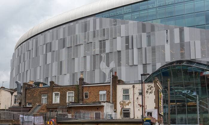 Tottenham Hotspur Stadium in its final stages of completion at High Road (White Hart Lane), London, England on 19 March 2019. Copyright: xAndyxRowlandx PMI-2695-0030