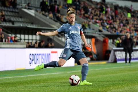 Melanie Leupolz FC Bayern Muenchen Melli Leupolz with ball at her feet Prague Czech Republic 20 03 2019 Football Womens football Slavia Prague FC Bayern München xklx