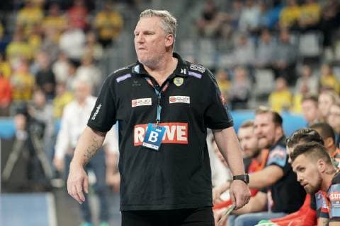 Nikolaj Jacobsen coach head coach RNL single picture action handball champions league Rhine Neckar lion HBC Nantes xozx