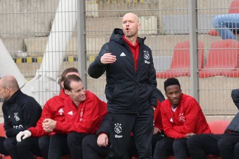 Erik ten Hag coach Ajax Amsterdam on the side line Bayer 04 Leverkusen vs Ajax Amsterdam football test 20 03 19 Leverkusen NRW Germany Ulrich Haberland Stadium Copyright: xdnet_cdnx