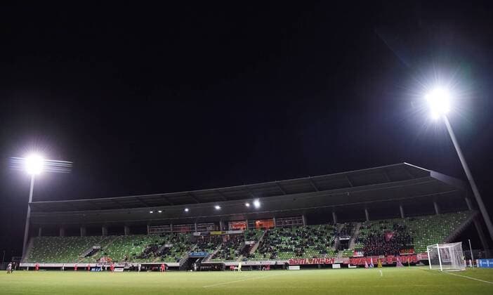 Soccer WFV Cup Quarter Finals 2018 2019 20 03 2019 Oberliga SSV Reutlingen TSG Backnang Overview of the Kreuzeiche Stadium Home of the SSV Reutlingen Mood