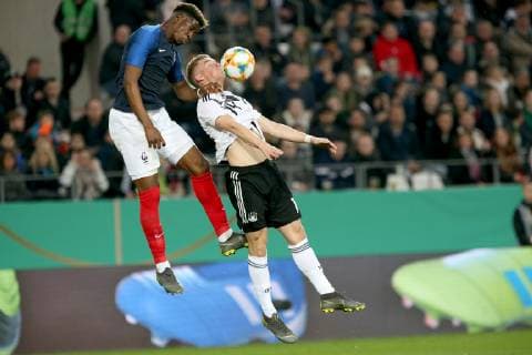 football men U21 international Germany France on 21 03 2019 at Essen stadium in Essen Levin Öztunali Germany right