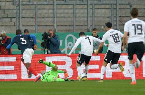 Essen Germany 21 03 2019 U21 National Teams International Friendly Match Germany France Goal to 1 0 by Levin Oeztunali GER DeFodi521