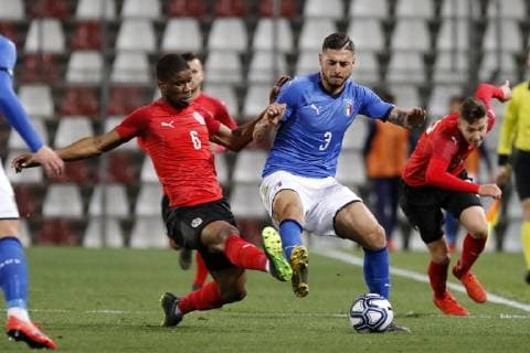 Photo Paola Garbuio LaPresse March 21, 2019 Trieste, Italy soccer Italia vs Austria,Amichevole under 21 2018 2019 - stadio Nereo Rocco In the pic:pezzella,danso  Copyright: xPaolaxGarbuio LaPressex