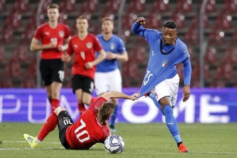 Photo Paola Garbuio LaPresse March 21, 2019 Trieste, Italy soccer Italia vs Austria,Amichevole under 21 2018 2019 - stadio Nereo Rocco In the pic:adjapong  Copyright: xPaolaxGarbuio LaPressex
