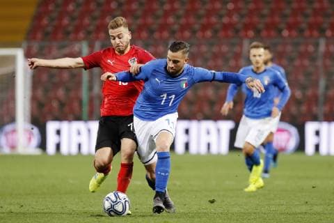 Photo Paola Garbuio LaPresse March 21, 2019 Trieste, Italy soccer Italia vs Austria,Amichevole under 21 2018 2019 - stadio Nereo Rocco In the pic:parigini,lovric  Copyright: xPaolaxGarbuio LaPressex