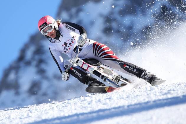 Sport Themen der Woche KW12 Sport Bilder des Tages SKIBOB - FISB World Championships 2019 TROEPOLACH,AUSTRIA,22.MAR.19 - SKIBOB - FISB World Championships 2019 Nassfeld, Super G, ladies. Image shows Lisa Zaff (AUT). GEPAxpictures xMathiasxMandl