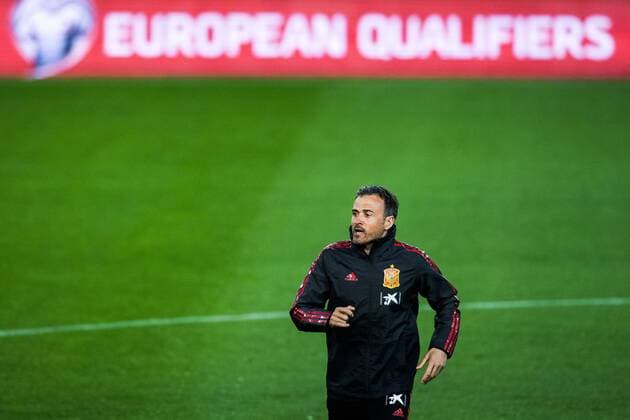 190322 Luis Enrique coach of Spain during a training session on March 22 2019 in Valencia Photo Vegard Wivestad Cave PICTURE code VG 170316,  Copyright: VEGARDxWIVESTADxGRoTT BB190322BB428