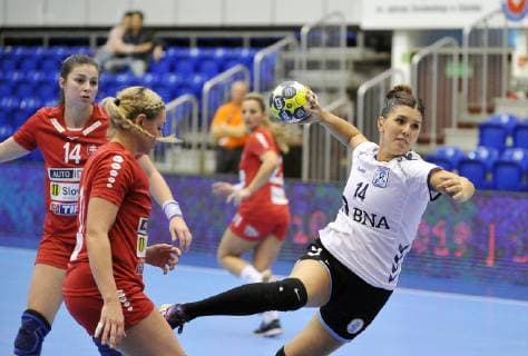 Handball, Länderspiel, Slowakei - Argentinien 2019.03.22 Gdansk Pilka reczna Baltic Handball Cup 2019 Argentyna - Slowacja N z Micaela Joana Casasola Foto Norbert Barczyk PressFocus NEWSPIX.PL --- Newspix.pl  20190322NB0300