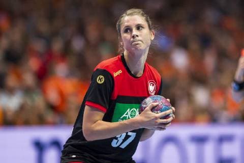 Handball Women Test match Netherlands Germany Alicia Stolle Germany Thueringer HC Groningen MartiniPlaza Arena Netherlands