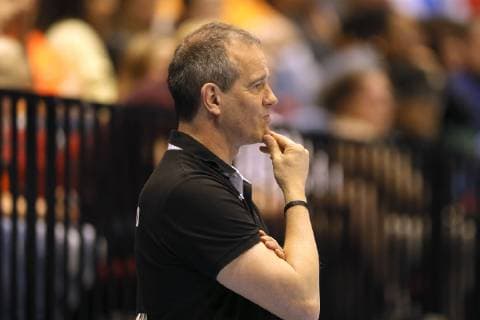 Photo national coach Henk Groener Germany international handball match Fr 22 03 2019 in Groningen Netherlands Germany 29 26