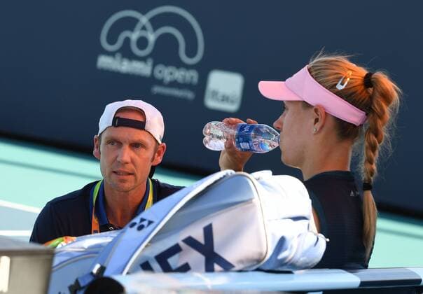 2019 Miami Open Angelique Kerber Germany and Coach Rainer Schuettler Germany