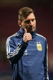 Madrid Spain 22 03 2019 Friendly Argentina Venezuela Lionel Messi Argentina gestures DeFodi531