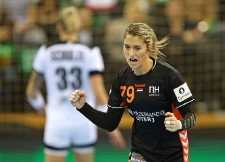 23 03 2019 Handball womens international Germany Netherlands at the EWE Arena Oldenburg Estavana Polman Netherlands cheers