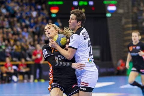 Handball Women Test match Germany vs Netherlands v li Estavana Polman Netherlands Ina Grossmann Germany Thueringer HC Oldenburg EWE Arena Netherlands