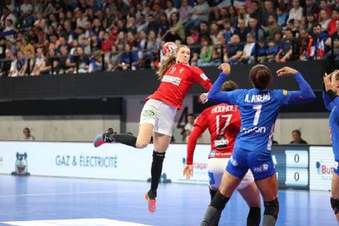 Line Haugsted (Danemark) HANDBALL : Golden League - 2eme journee - France vs Danemark - 23 03 2019 KevinDomas Panoramic 