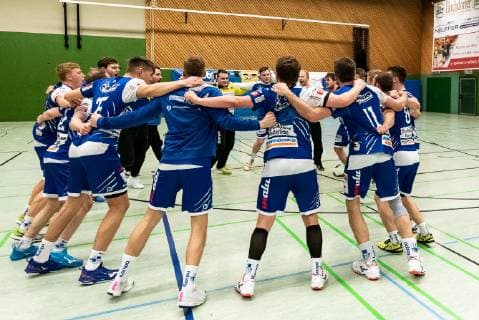 Sigesjubel TV Weilstetten SG H2Ku Herrenberg vs. TV Weilstetten Handball BWOL Maenner 23 03 2019 SG H2Ku Herrenberg vs. TV Weilstetten Handball BWOL Maenner 23 03 2019 Herrenberg Copyright: xFrankx Eibner-Pressefotox EP_wfk