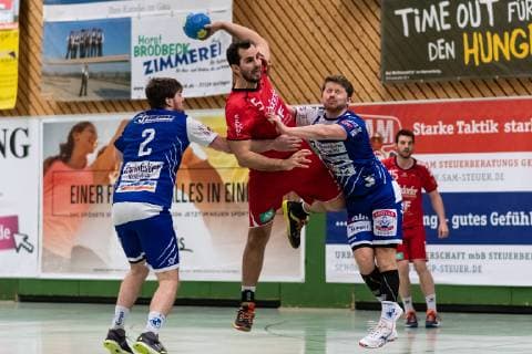 Felix Euchner TV Weilstetten 02 Christian Rau SG H2Ku Herrenberg 05 Fabian Mayer TV Weilstetten 06 SG H2Ku Herrenberg vs. TV Weilstetten Handball BWOL Men 23 03 2019 SG H2Ku Herrenberg vs. TV Weilstetten Handball BWOL Men 23 03 2019 Men Copyright: xFrankx Eibner-Pressefotox EP_wfk