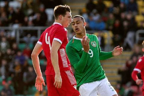 UEFA EURO EM Europameisterschaft Fussball Under 21 Championship Qualifier, Tallaght Stadium, Dublin 24 3 2019 Republic of Ireland vs Luxembourg Ireland s Adam Idah reacts to a missed chance Adam Idah reacts to a missed chance 24 3 2019  Copyright: x©INPHO LaszloxGeczox LG2_0177